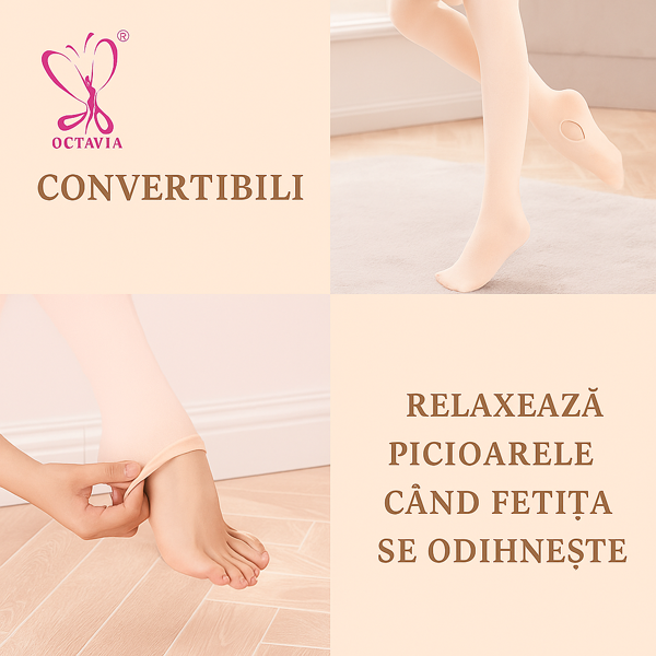 Colanți de balet 60D convertibili - imagine 4