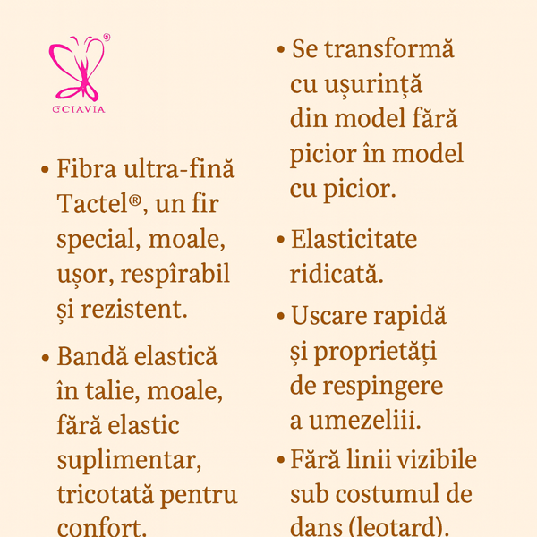 Colanți de balet 60D convertibili - imagine 6