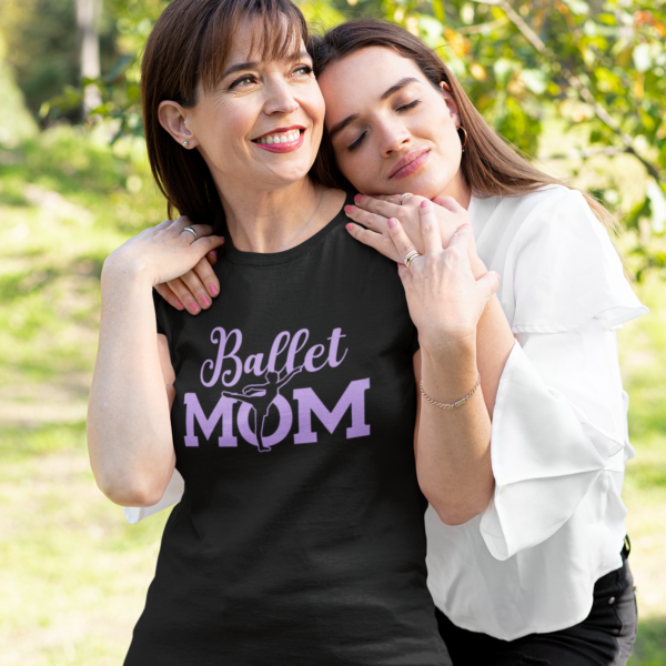 tricou mama balerina Ballet Mom negru