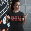 Tricou mamă de balerină Dance Mom glitter roșu negru