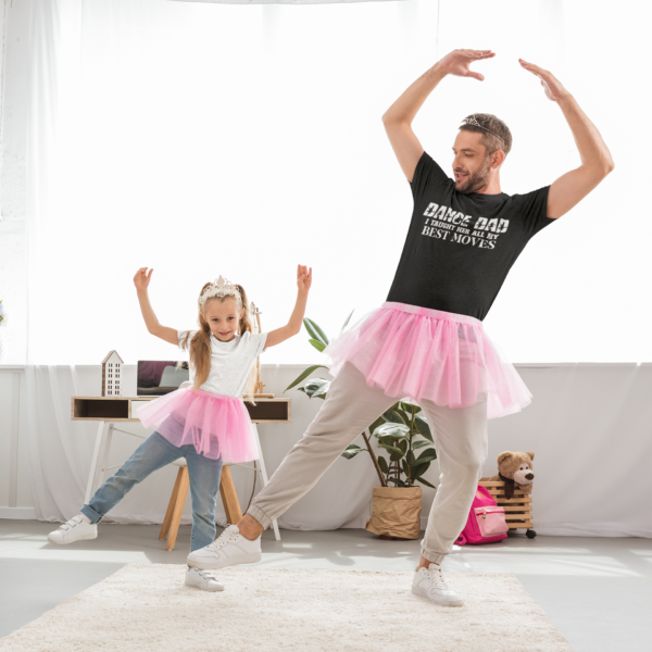 tricou dance dad pentru tata de balerina negru