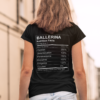 Tricou pentru balerine cu mesaj amuzant „Ballerina Nutrition Facts” negru
