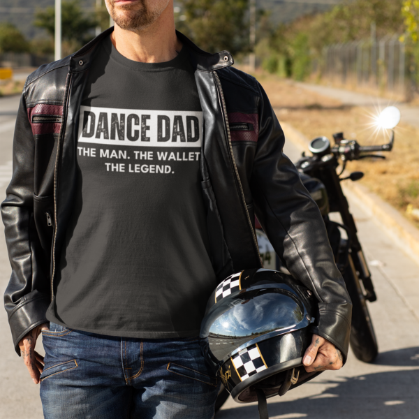 tricou dance dad the man the wallet the legend pentru tata de balerina negru
