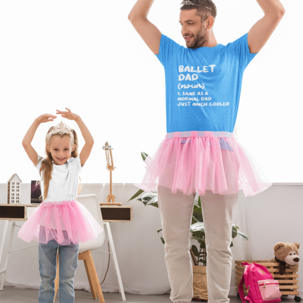 tricou ballet dad pentru tata de balerina turqoaz