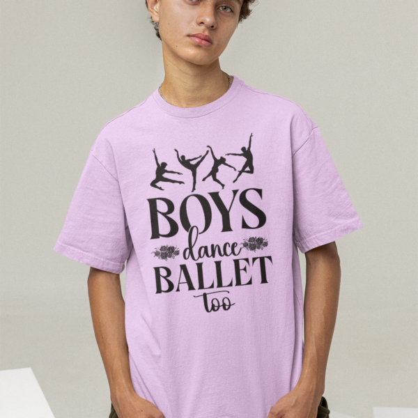 tricou pentru baieti cu mesaj boys dance ballet too ochrid