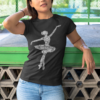 Tricou pentru balerine cu siluetă realizată din termeni de balet precum plié, jeté și pirouette. negru
