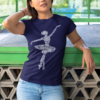 Tricou pentru balerine cu siluetă realizată din termeni de balet precum plié, jeté și pirouette. navy
