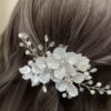 Accesoriu Floral pentru păr - floare albă