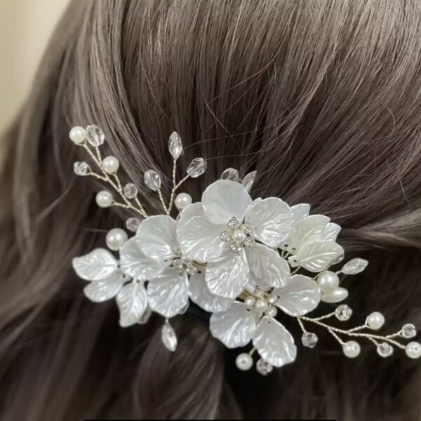 Accesoriu Floral pentru păr - floare albă