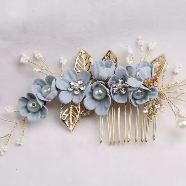 Accesoriu Floral pentru păr - floare albastră